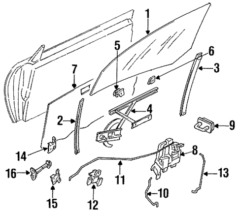 Front Door for 1991 Nissan NX #0