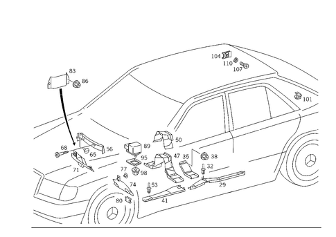 Cable Covering & Electrical Parts for Blower Motor & Heated Rear Window Pane for 1991 Mercedes-Benz 300E #2