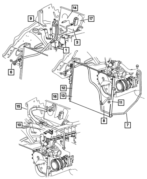 Air Conditioner and Heater Plumbing for 2004 Jeep Grand Cherokee #1