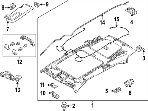 Interior Trim - Roof for 2025 Mazda CX-70 #1