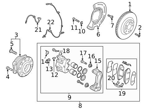 Front Brakes for 2019 Kia Sorento #0