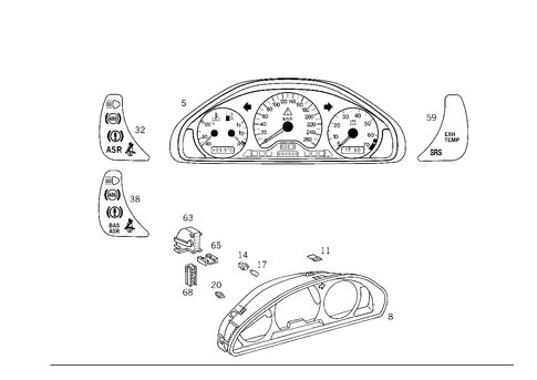 Instrument Cluster for 1999 Mercedes-Benz E430 #5