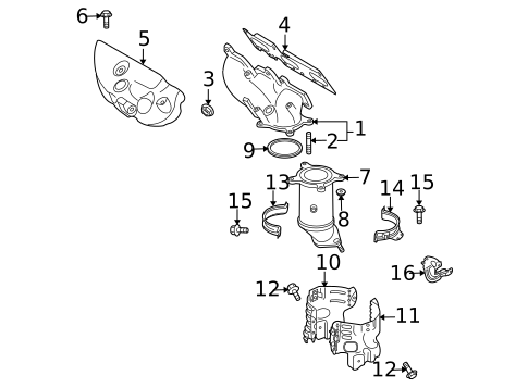 Exhaust Components for 2009 Mazda CX-9 #2