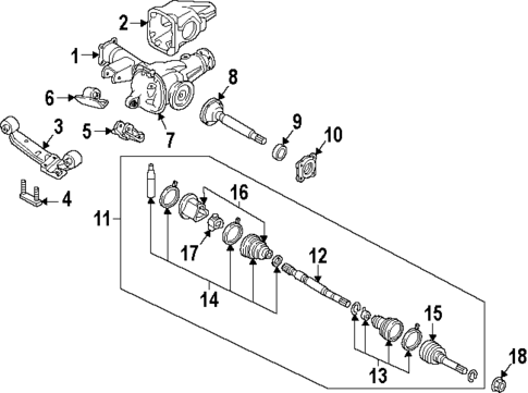 Carrier & Front Axles for 1989 Nissan D21 #0