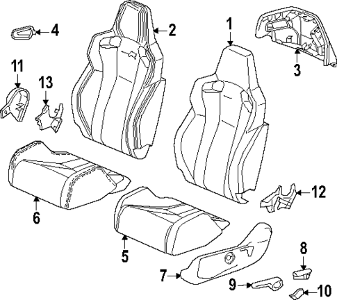 Driver Seat Components for 2024 Honda Civic #1