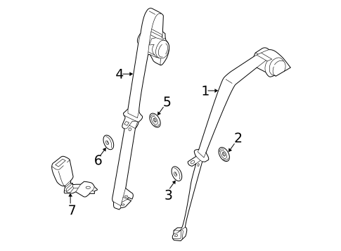 Rear Seat Belts for 2015 Mini Cooper #0
