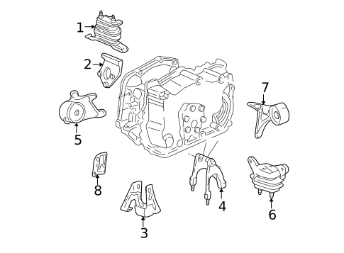 Engine Mounting for 2001 Oldsmobile Alero #1