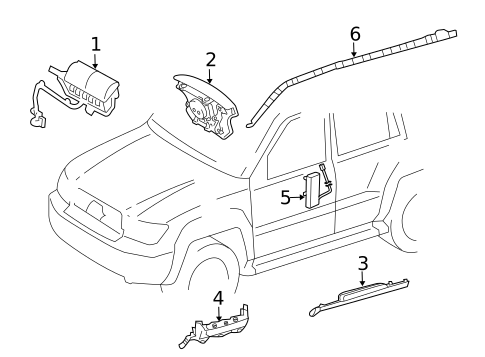 Air Bag Components for 2016 Lexus LX570 #0