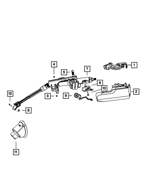 Steering Column and Intermediate Shaft for 2011 Dodge Avenger #0