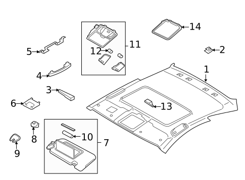 Interior Trim - Roof for 2014 INFINITI Q60 #2