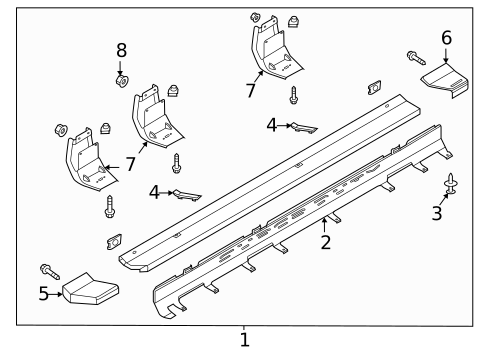 Running Board for 2020 Ford F-250 Super Duty #1