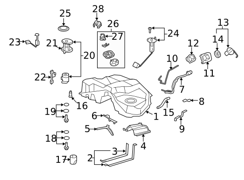 Fuel System Components for 2015 Lexus LS460 #0