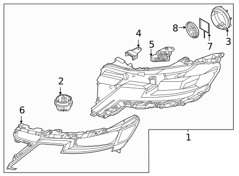 Headlamp Components for 2022 Kia Carnival #0
