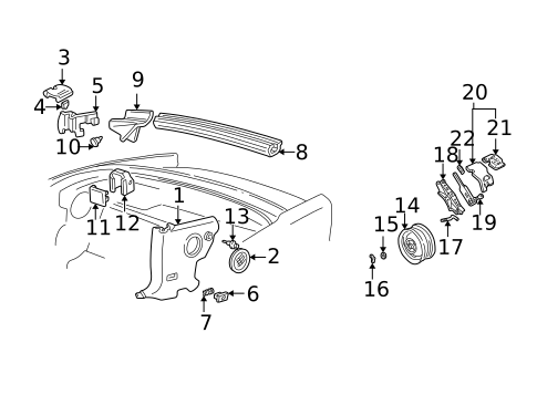 Interior Trim - Rear Body for 2001 Chevrolet Camaro #0