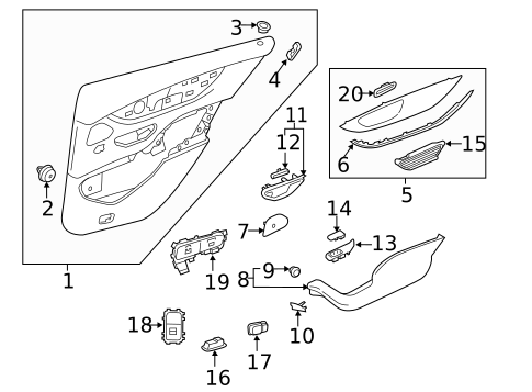 Interior Trim - Rear Door for 2019 Mercedes-Benz AMG GT 63 #0