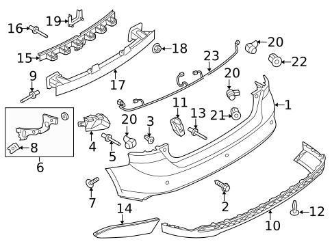 Bumper & Components - Rear for 2014 Ford Focus #0