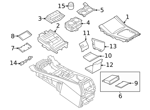 Center Console for 2021 BMW X7 #2