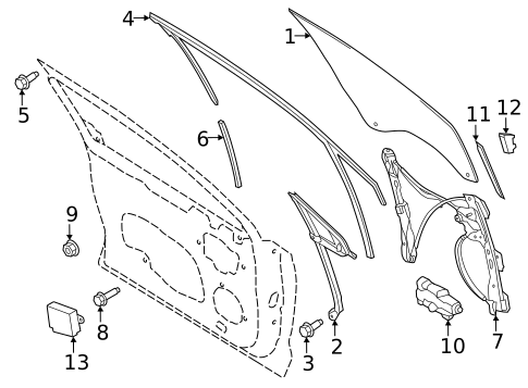 Glass, Windows & Related Components for 2017 Ford Fusion #1