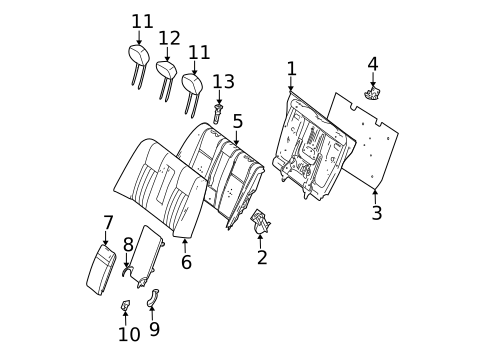 Rear Seat Components for 2015 Mercedes-Benz E63 AMG S #5