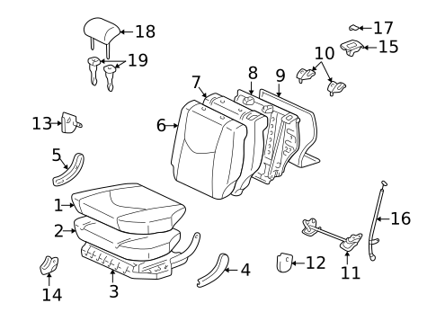 Second Row Seats for 2002 Toyota Highlander #1