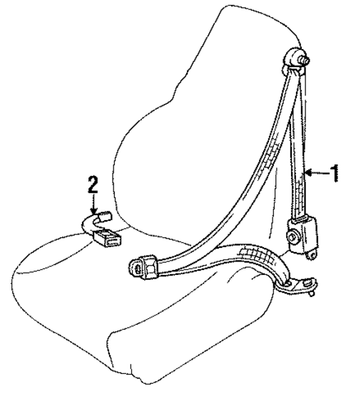 Front Seat Belts for 1991 Mazda RX-7 #1
