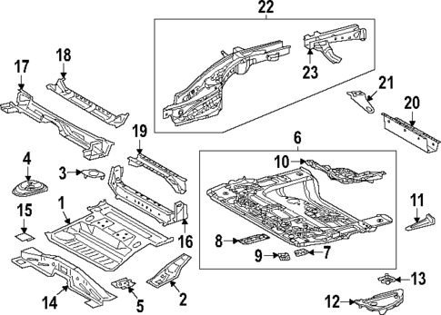 Rear Floor & Rails for 2024 Lexus NX450h+ #0