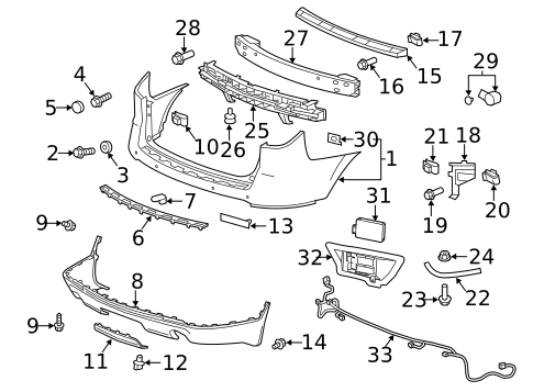 Bumper & Components - Rear for 2017 Chevrolet Traverse #0