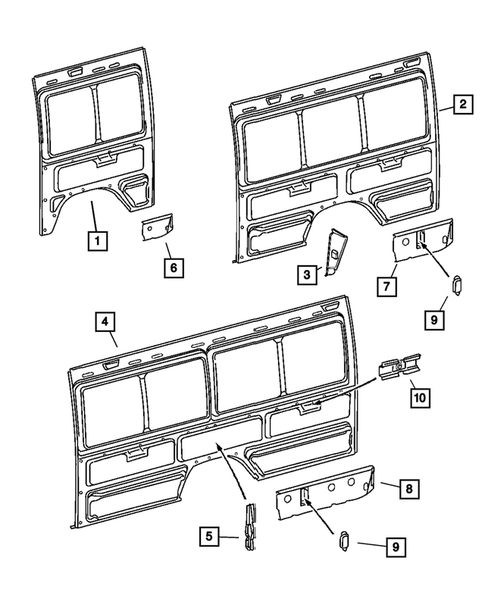 Quarter Panel and Pillars for 2005 Dodge Sprinter 2500 #8