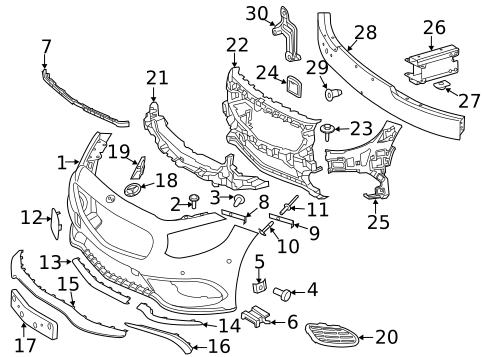 Bumper & Components - Front for 2017 Mercedes-Benz S 550 #3