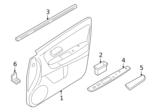 Interior Trim - Front Door for 2007 Mercury Mariner #0