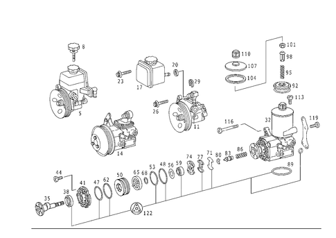 Power Steering Pump for 2002 Mercedes-Benz CLK430 #0