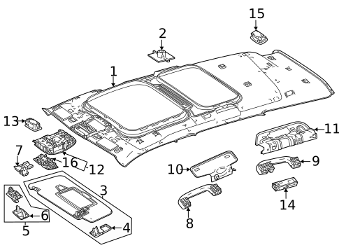 Interior Trim - Roof for 2021 Mercedes-Benz GLB35 AMG #0