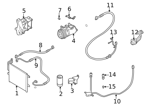 Condenser, Compressor & Lines for 2006 BMW M3 #0