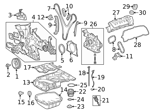 Engine Parts for 2008 Toyota Sienna #0