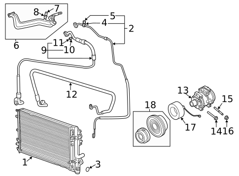 Condenser, Compressor & Lines for 2013 Dodge Charger #0