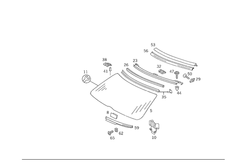 Windshield for 1993 Mercedes-Benz 600SL #2