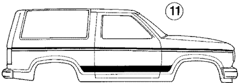 Stripe Tape for 1990 Ford Bronco II #4