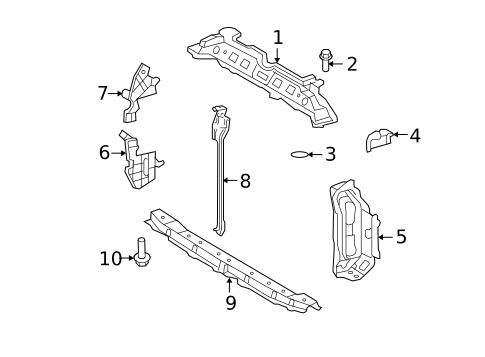 Radiator Support for 2012 Scion xD #0
