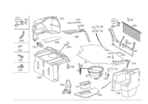 Luggage Compartment Covering for 2001 Mercedes-Benz S 55 AMG® #2