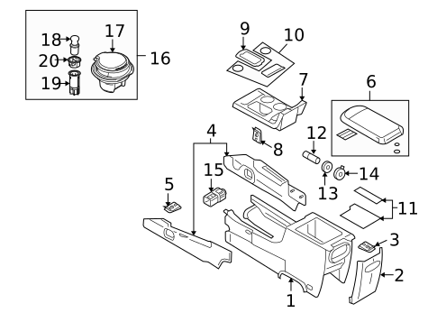 Center Console for 2009 Mercury Sable #0