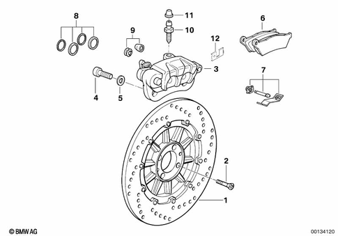 Rear Wheel Brake for 1997 BMW-Motorrad R 1100 R #1