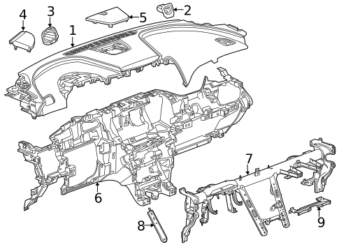 Instrument Panel for 2020 Chevrolet Impala #0
