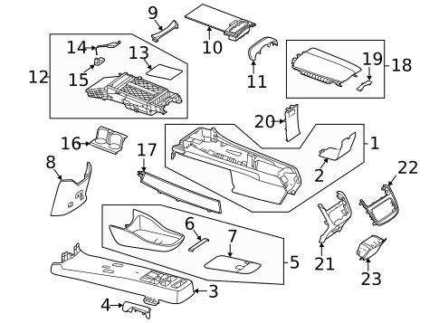 Console for 2025 Mercedes-Benz EQE AMG® #1