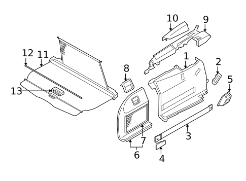 Interior Trim - Rear Body for 2008 BMW 535xi #1
