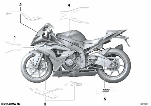 Stickers, Labels, Adhesive Film Strips for 2012 BMW-Motorrad HP4 #0
