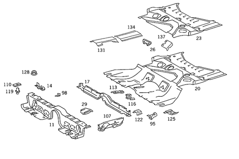Rear End Floor for 1988 Mercedes-Benz 560SEL #0