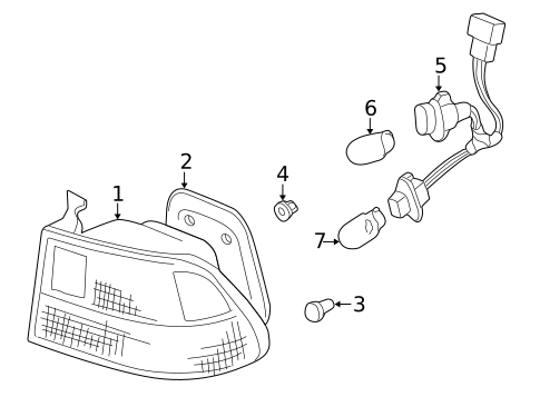 Tail Lamps for 1996 Honda Civic #1