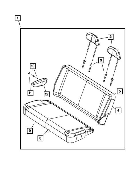 Rear Seats - Second Row for 2009 Chrysler Town & Country #8