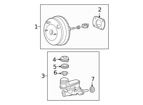 Master Cylinder - Components On Dash Panel for 2007 Honda Accord #0