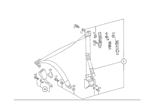 Front Seat Safety Belt for 1986 Mercedes-Benz 300E #0